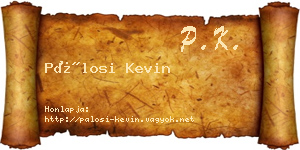 Pálosi Kevin névjegykártya