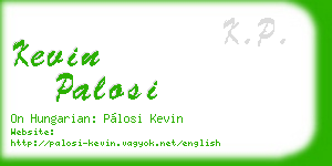kevin palosi business card
