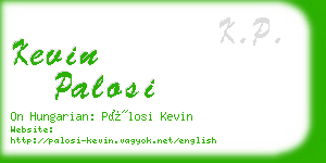 kevin palosi business card